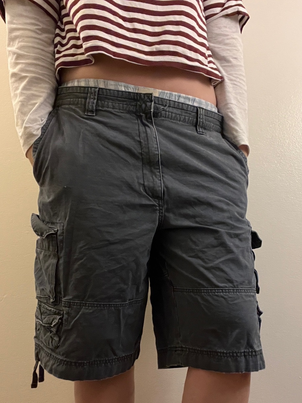 Men's Blue/Gray Cargo Shorts